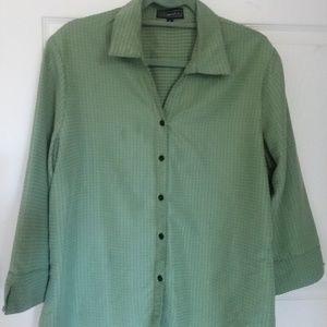 DARK GREEN BLOUSE 3/4 SLEEVE